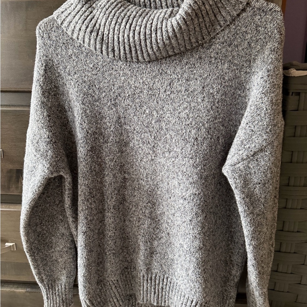 Old Navy Heather Gray Cowl Neck Sweater